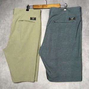 Billabong Mens Shorts size 36 Crossfire Submersibles Poly Stretch LOT OF 2 PAIR